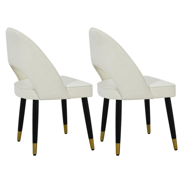 Everly Quinn Louis Velvet Upholstered Side Chair & Reviews Wayfair